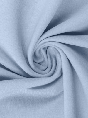 Teplákovina jednobarevná počesaná pastelově modrá