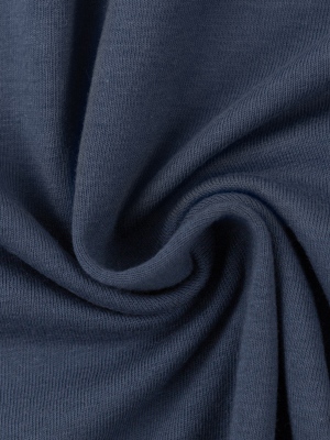 Teplákovina jednobarevná počesaná tmavě džínově modrá 